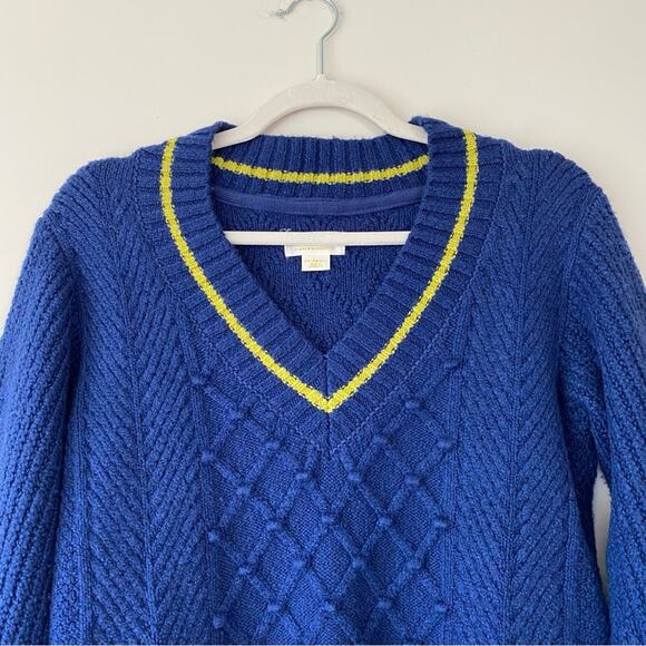 Maeve By Anthropologie The Tillie V-Neck Pullover Sweater by Maeve SZ XXS Preppy - Picture 3 of 14